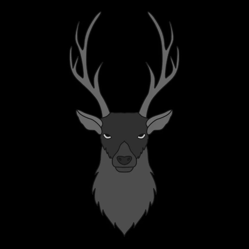 Rothirsch Geweih mit Hirschgeweih