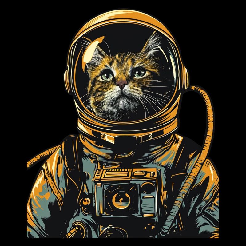 Astronaut Cat Space Explorer Funny