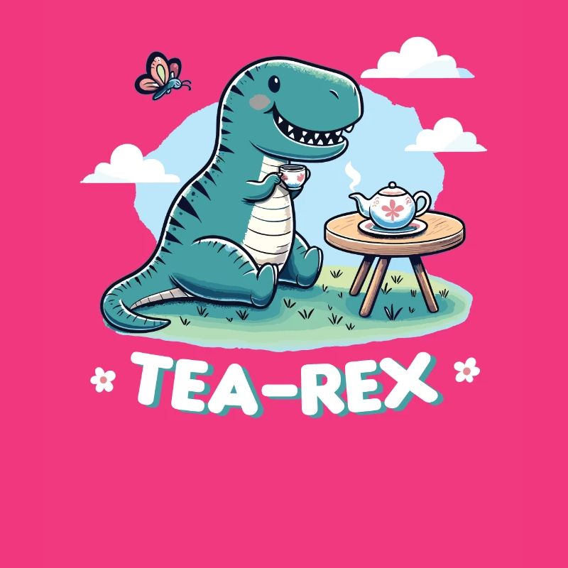 Jeu de mots Kawaii Tea Rex T-Trex Tea