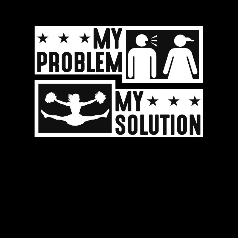 Cheerleader My Problem My Solution Pictogram Mom