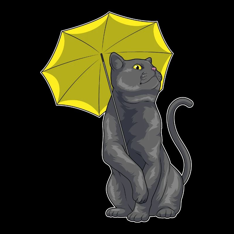 Katze Regen Regenschirm