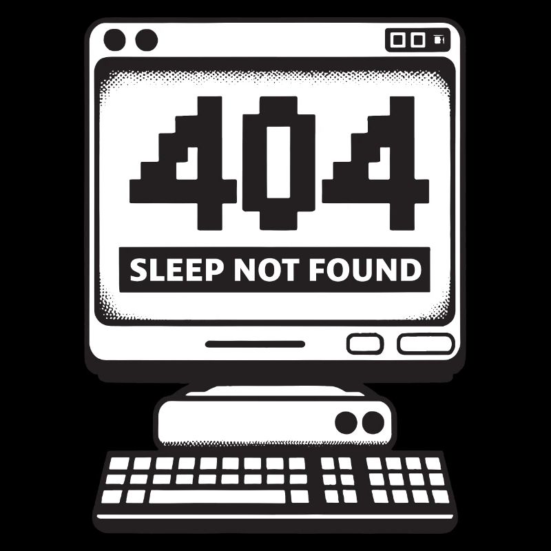 404 Sleep Not Found Funny Insomnia Programmer