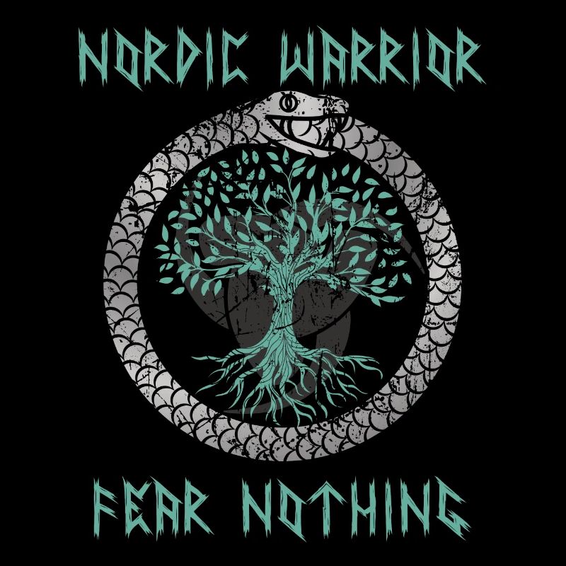 Wikinger Krieger Yggdrasil Ouroboros