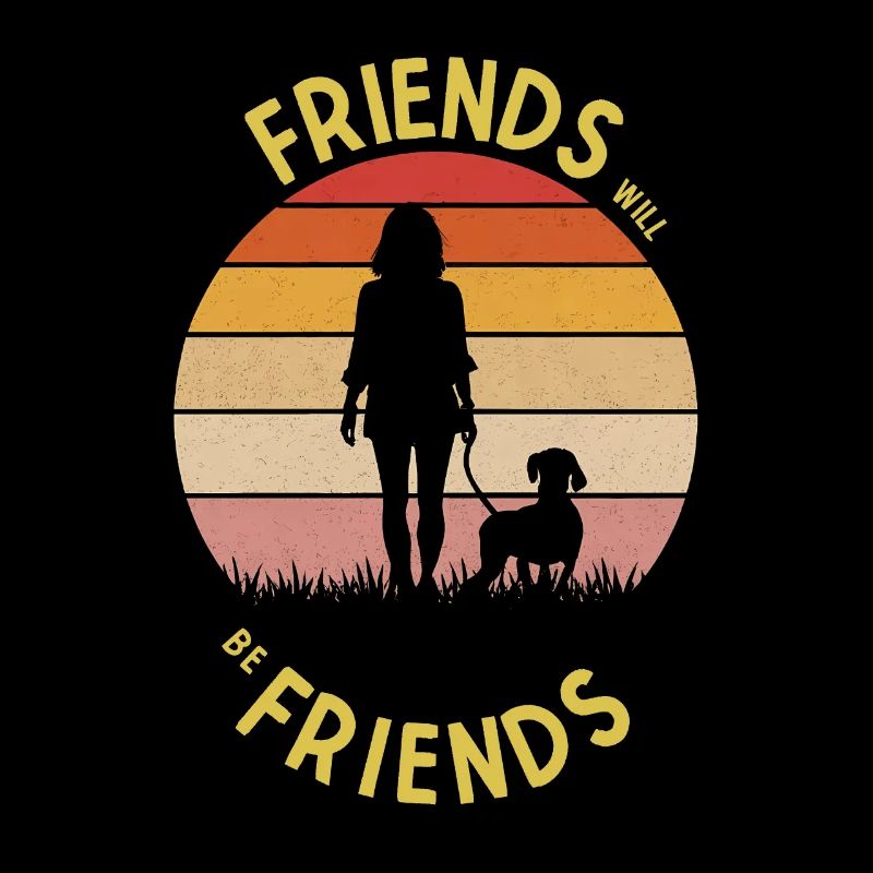 Les amis seront les amis du chien et de la maîtresse