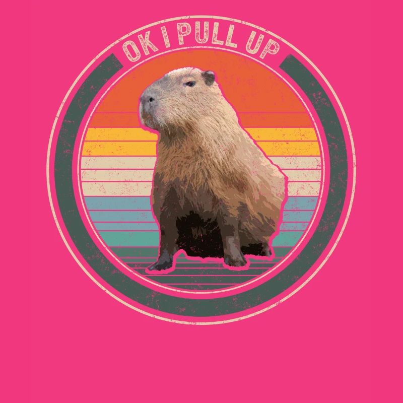 Capybara Shirt, Ok I Pull Up Cute Capybara Design