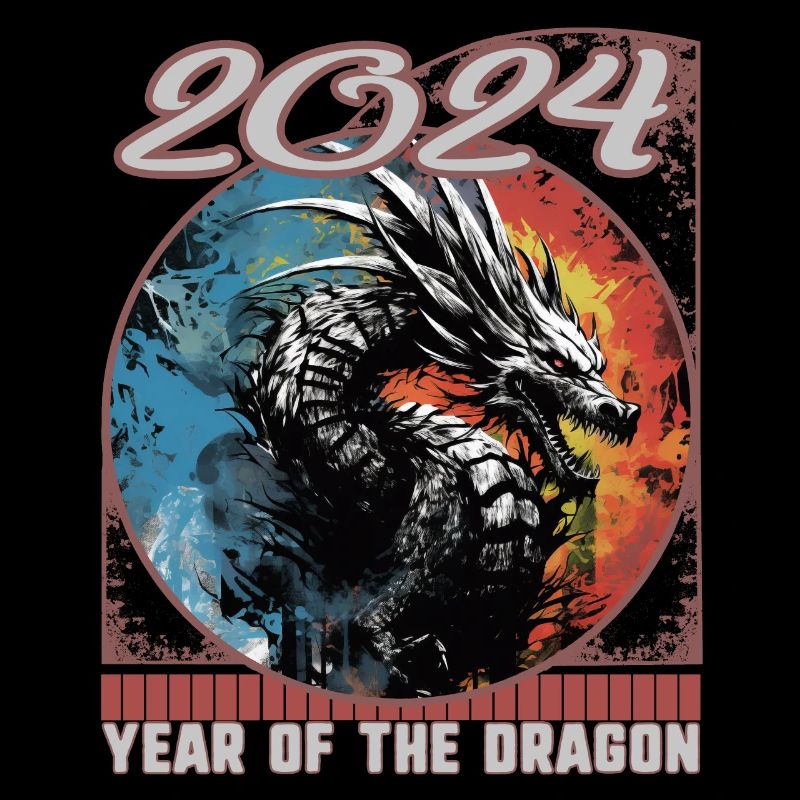 Chinesisches Neujahr des Drachen Graffiti Schablone Drache