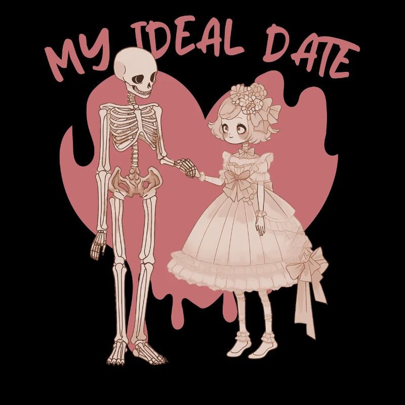 My Ideal Date Skeleton Couple Creepy Cute Valentin