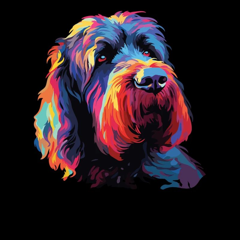 Farbenfroher Russischer Schwarzer terrier