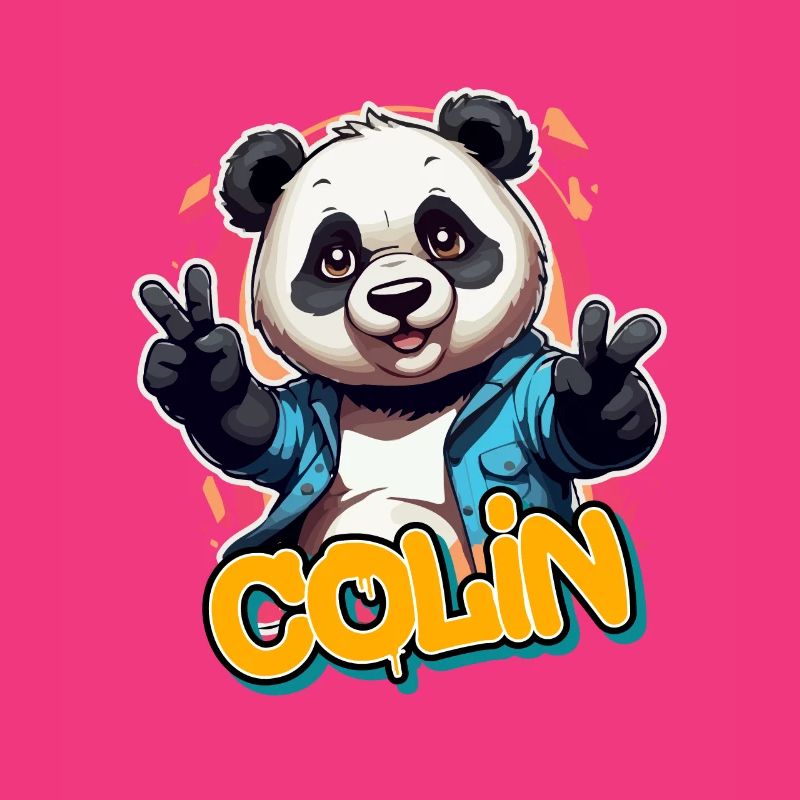 COLIN - Handsome Boy Name With Cool Panda