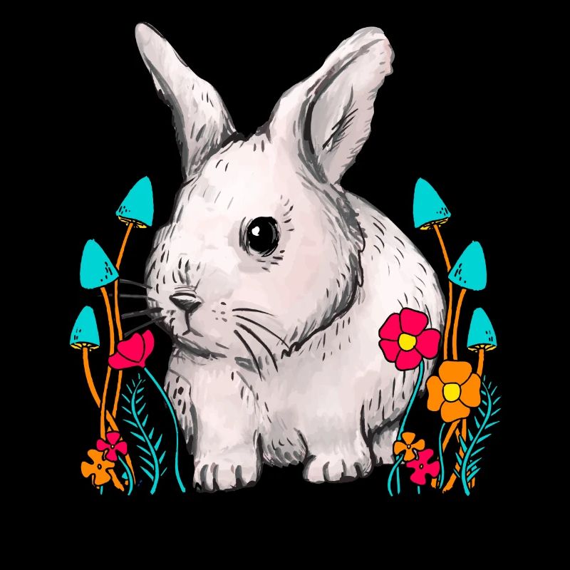 Bois, Lapin, Lapin, Fleurs, Nature, La Faune