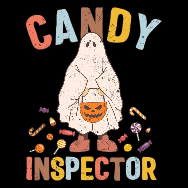 Chemise d’Halloween, Candy Inspector Ghost Candy Tee,