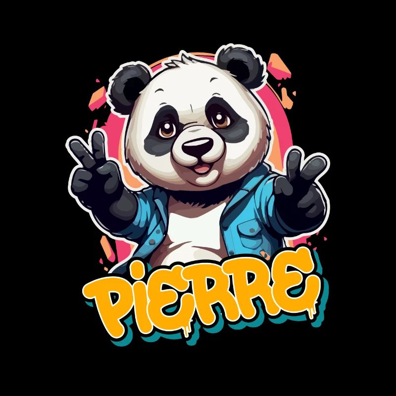 PIERRE - Schöner Jungen Name mit coolem Panda