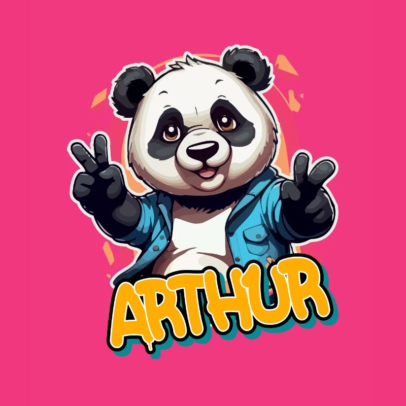 ARTHUR - Handsome boy name with cool panda
