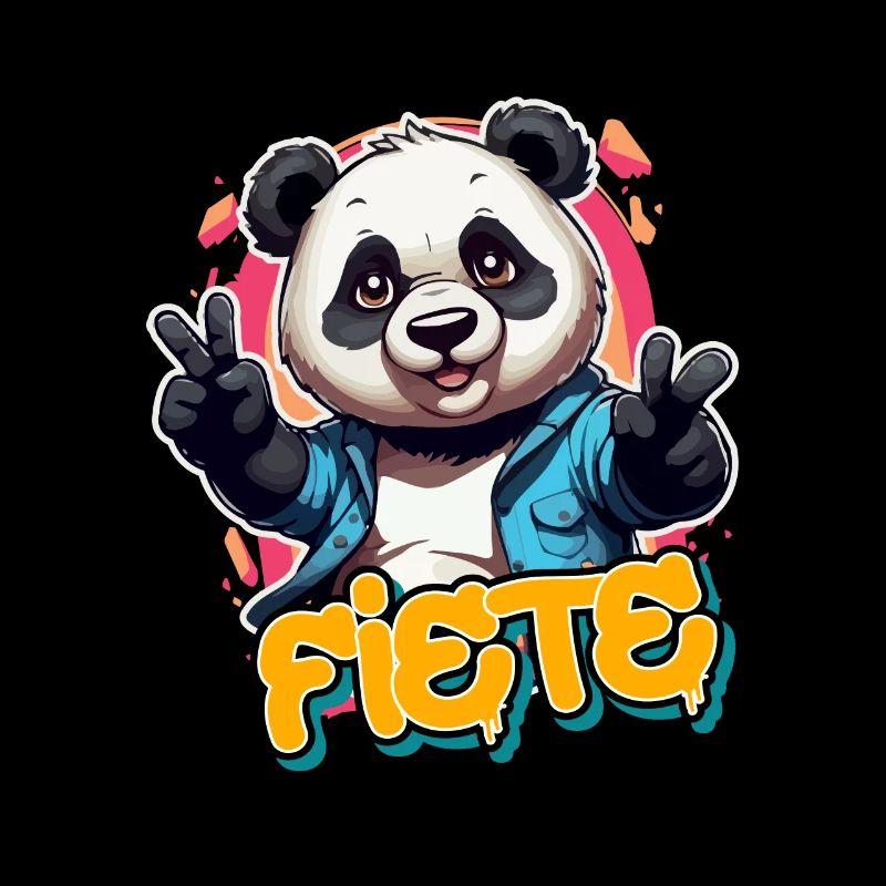 FIETE - Beau prénom de garçon avec panda cool