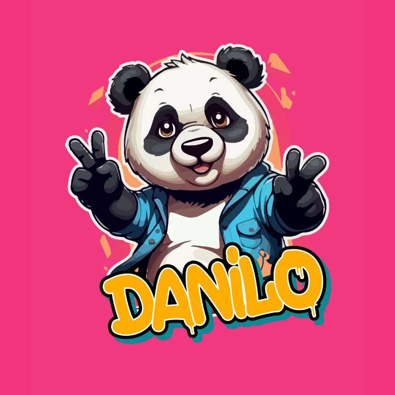 DANILO - Beau nom de garçon avec Cool Panda