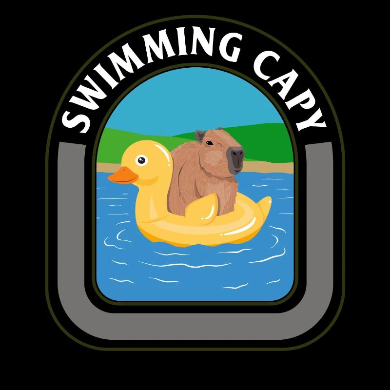 Chemise Capybara, natation Capy Duck Floatie mignon