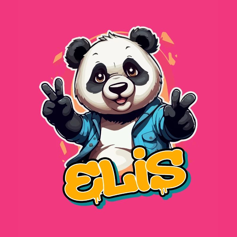 ELIS - Beau nom de garçon avec Cool Panda
