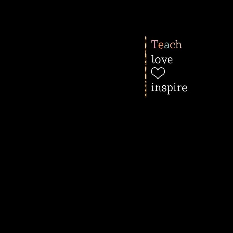 Lehrer-Shirt, Teach Love Inspire Leopardentasche