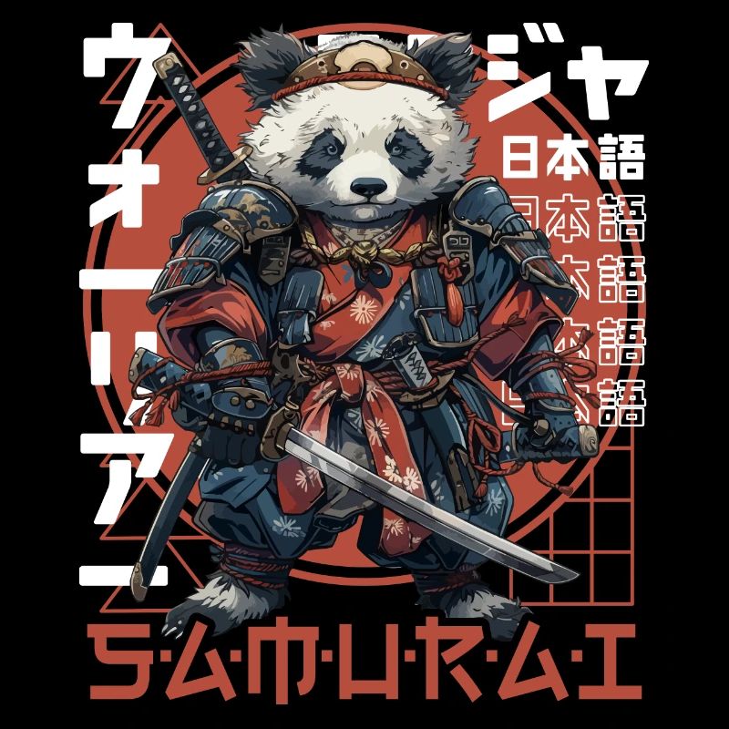 Samurai Panda Kawaii Japanische Ninja Pandabär