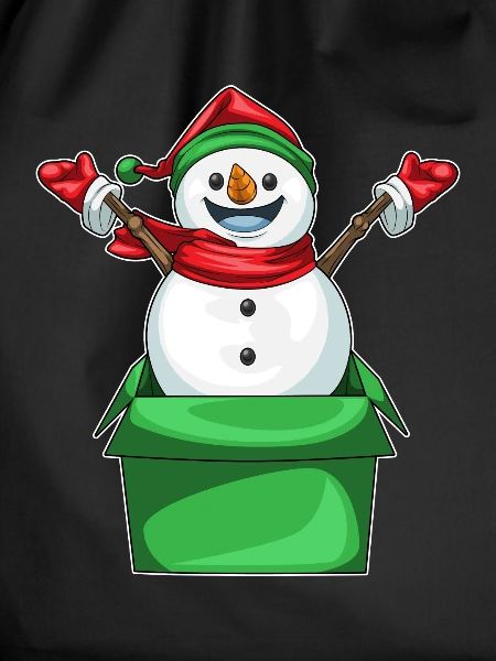 Snowman Christmas Cardboard Box