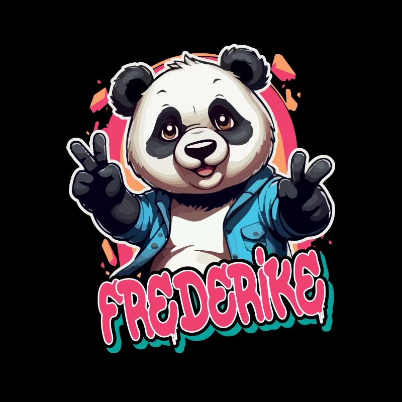 FREDERIKE - Schöner Mädchen Name mit coolem Panda