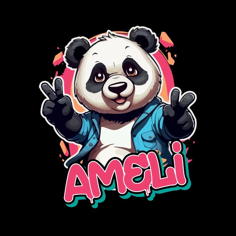 AMELI - Schöner Mädchen Name mit coolem Panda