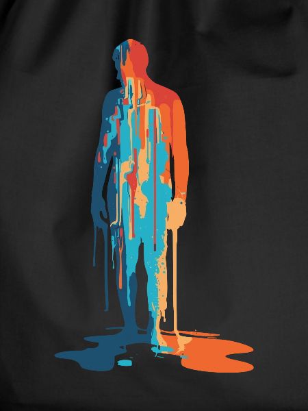 Farbexplosion Moderne Silhouette
