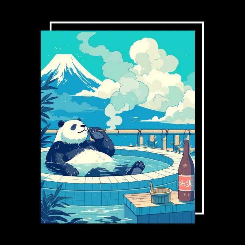 Panda Ours Onsen Panda géant japonais
