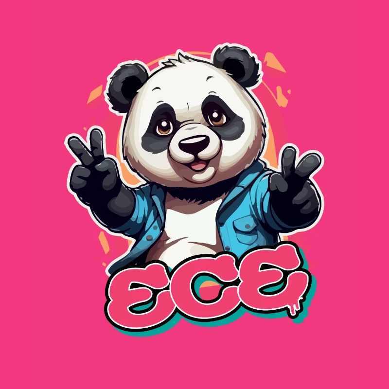 ECE - Schöner Mädchen Name mit coolem Panda