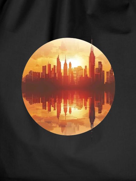 Sunset Cityscape Reflection