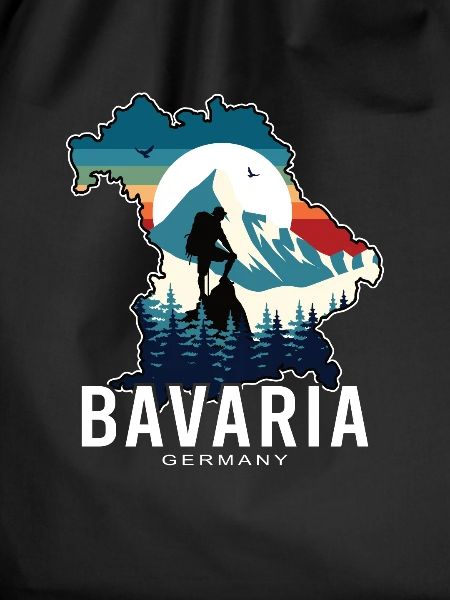 Bavaria Retro Sunrise Landscape