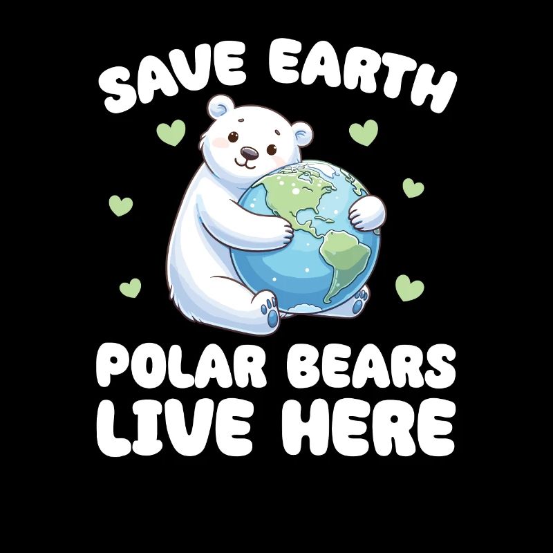 Save the Earth Polar Bears Live Here Earth Day