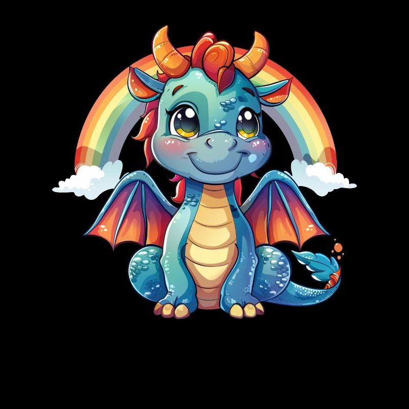 Drache Regenbogen Kawaii Drache Kinder