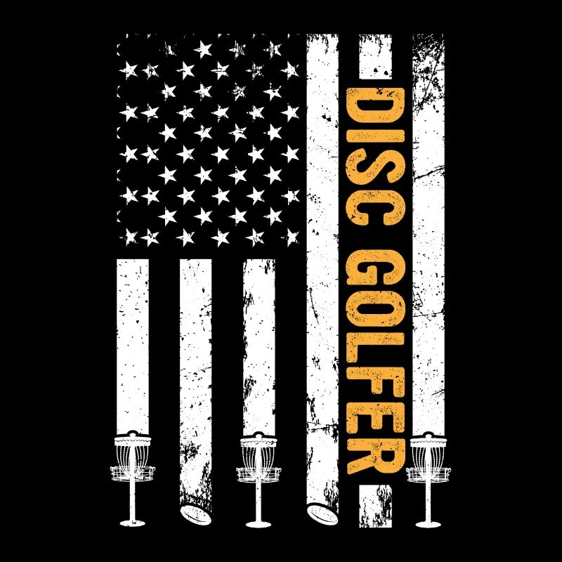 Disc Golf Disc Golfing Us Flag Disc Golfer
