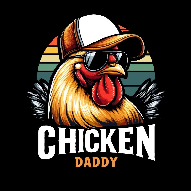 Chicken Daddy For Dad Men Farmer Chicken Love