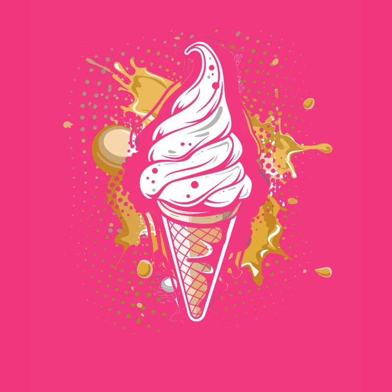 Cornet de crème glacée Éclaboussures de couleur