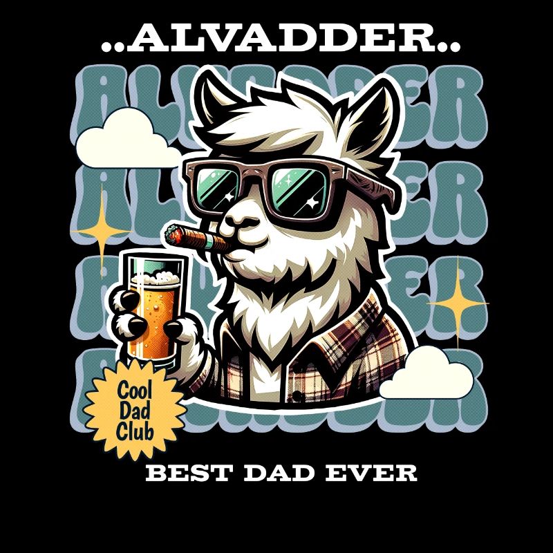 Alvadder Alpaka Papa Vater Vatertag