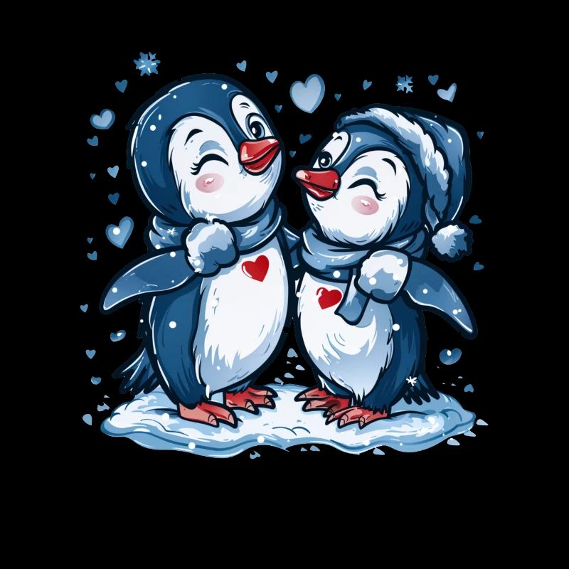 Pinguin Pärchen Kawaii Pinguin Niedlich