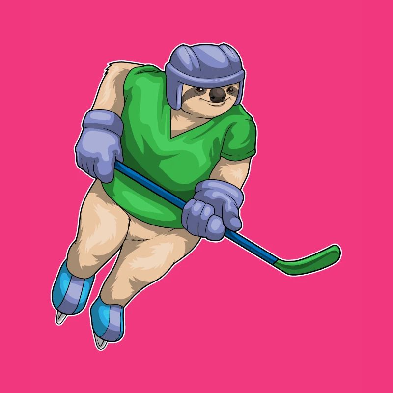 Faultier Eishockey Eishockeyschläger