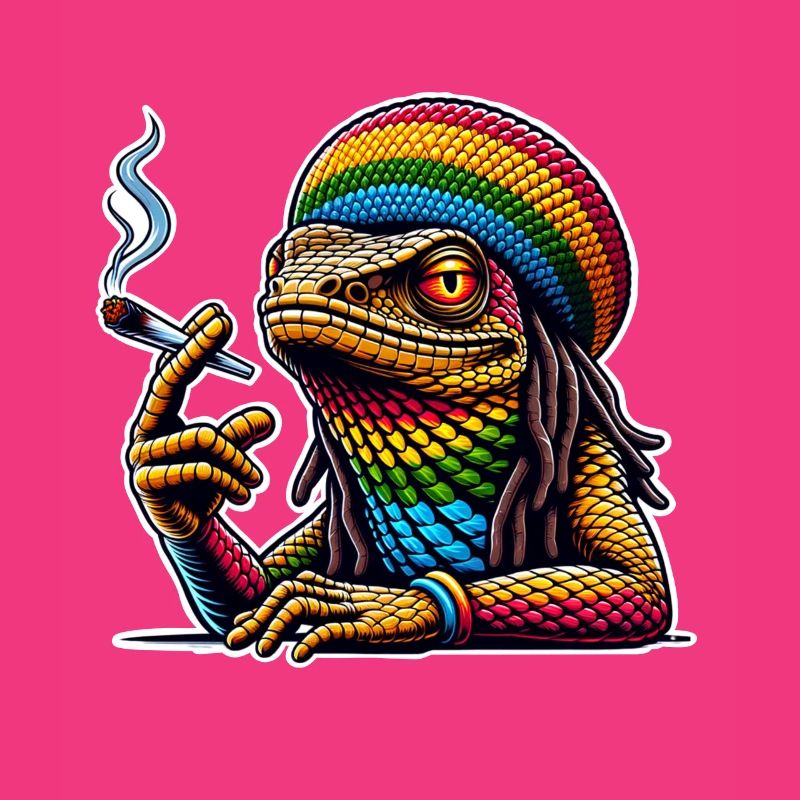 Lizard Smoking Cannabis