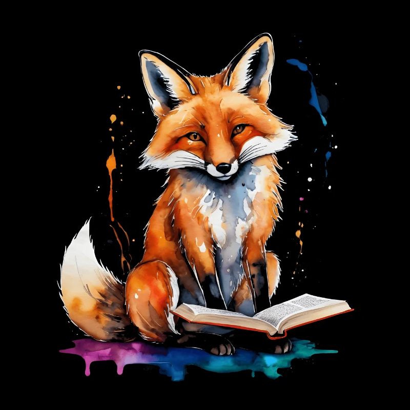 Livre de lecture renard imprimé de conception animale colorée