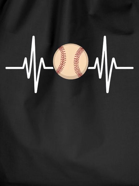 Baseball heartbeat design