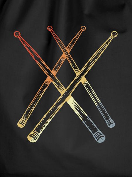 Retro Drumsticks Sketch