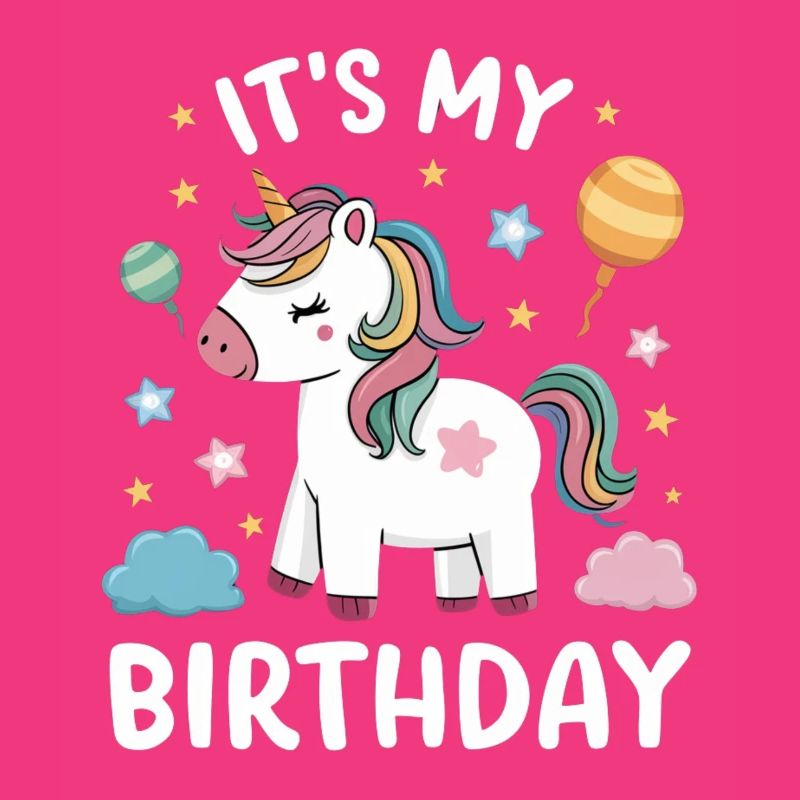 C’est mon anniversaire Licorne Geburtstag Einhorn