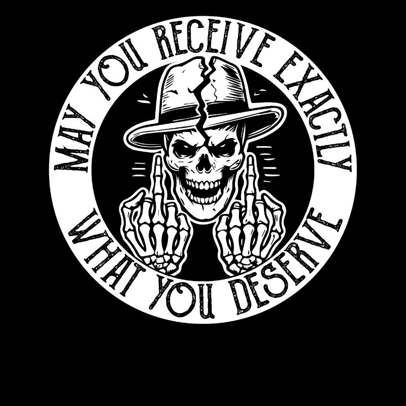 Edgy Skeleton Design - Schwarzer Humor Statement Art