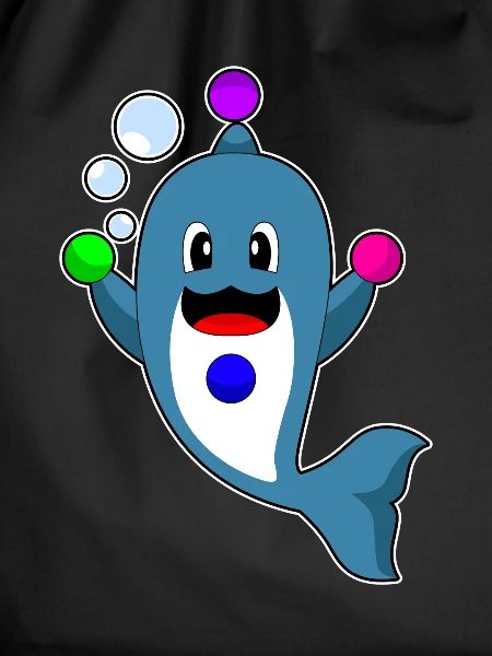 Dolphin juggler juggling