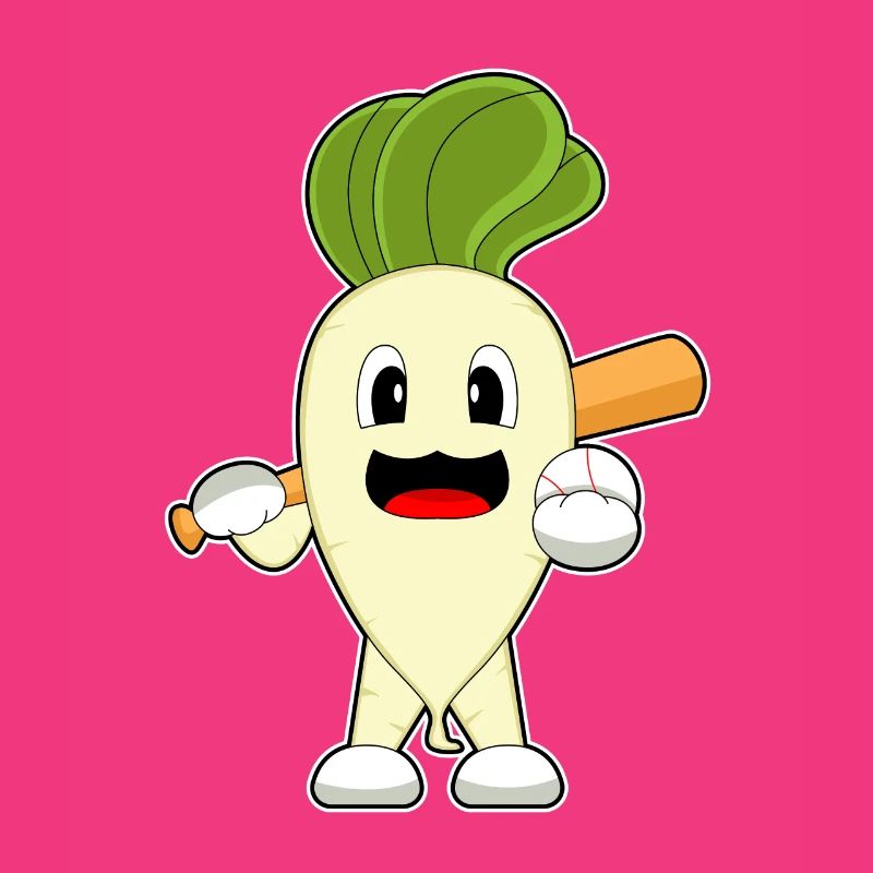 Radieschen Baseball Baseballschläger