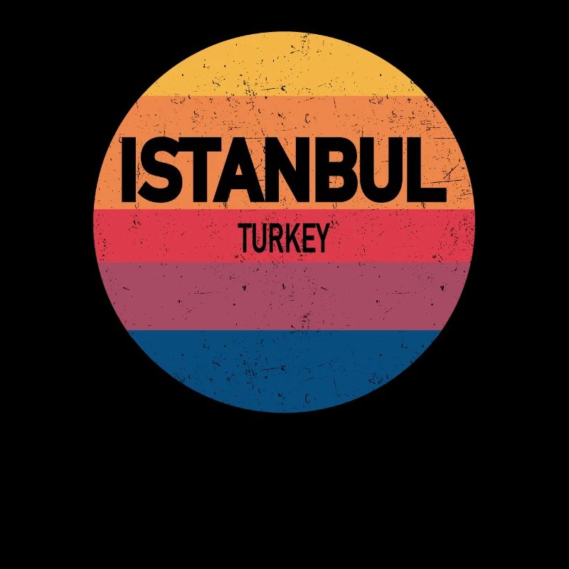 Retro Sunset Souvenir Istanbul Turkey