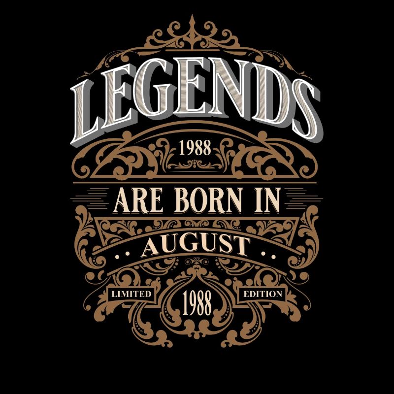 1988 Août Né Anniversaire Année de naissance