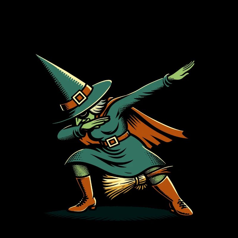 Dabbende Hexe Halloween Kostüm Deko Salem